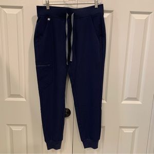 Figs Zamora Jogger Scrub Pants Navy Blue Small Petite